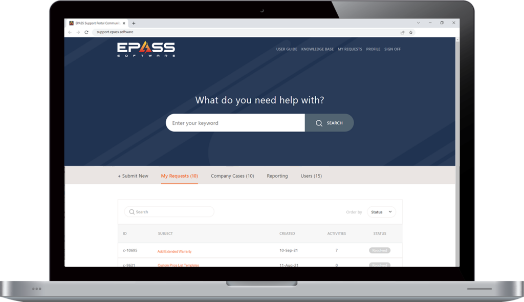 Introducing the EPASS Support Portal!